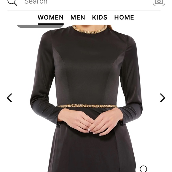 Ieena for Mac Duggal size 0 beaded trim, high neck, open back gown. - Picture 2 of 2